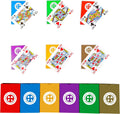 TSB Paquete de 12 cartas de puente de impresión estándar, 6 colores, fácil almacenamiento (2 rojas, 2, azules, 2, moradas, 2, grises, 2 verdes, 2 amarillas, regulares)
