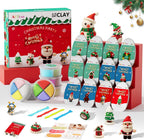 Arcilla de secado al aire para niños, kit de arcilla mágica para modelar y manualidades de Navidad, regalo