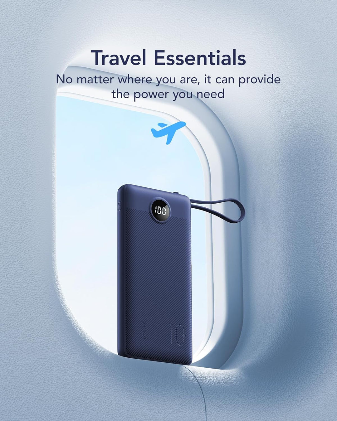 VRURC Cargador portátil para iPhone, cargador de batería USB C de 1...
