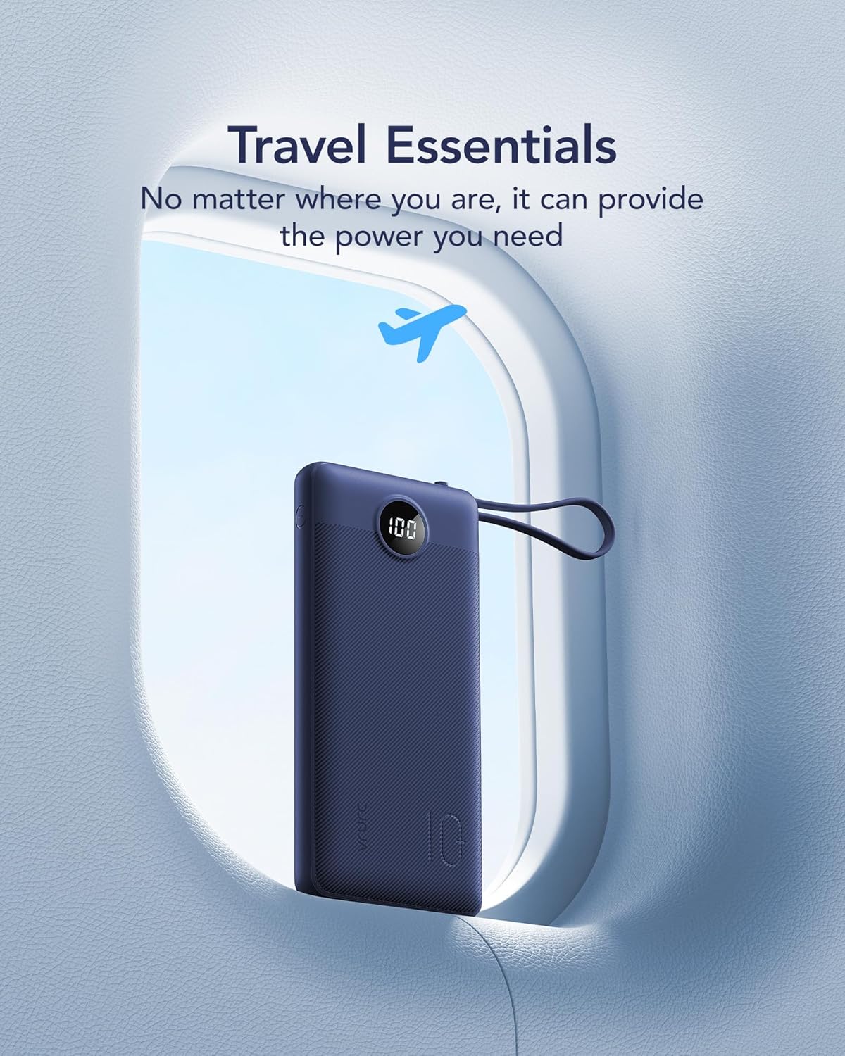 VRURC Cargador portátil para iPhone, cargador de batería USB C de 1...