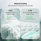 Bedsure - Manta refrescante de algodón con punto gofre para personas que