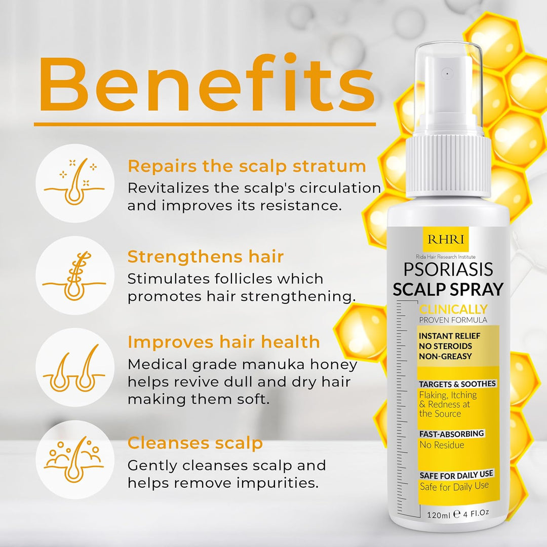 Psoriasis Scalp Spray | Tratamiento de psoriasis y caspa para infec...