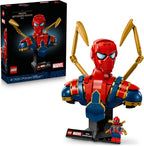 LEGO Marvel Iron Spider-Man Bust coleccionable – Kit de construcción para adultos a partir de 18 años – Incluye minifigura de Iron Spider-Man – Modelo coleccionable para fanáticos de superhéroes