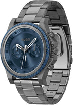 HUGO #Brave - Reloj de pulsera multifunción de acero inoxidable de 1.81 pulgadas para hombre, resistente al agua hasta 5ATM/164 ft, diseño audaz