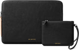 Comfyable Funda de piel para laptop con funda para accesorios, comp...