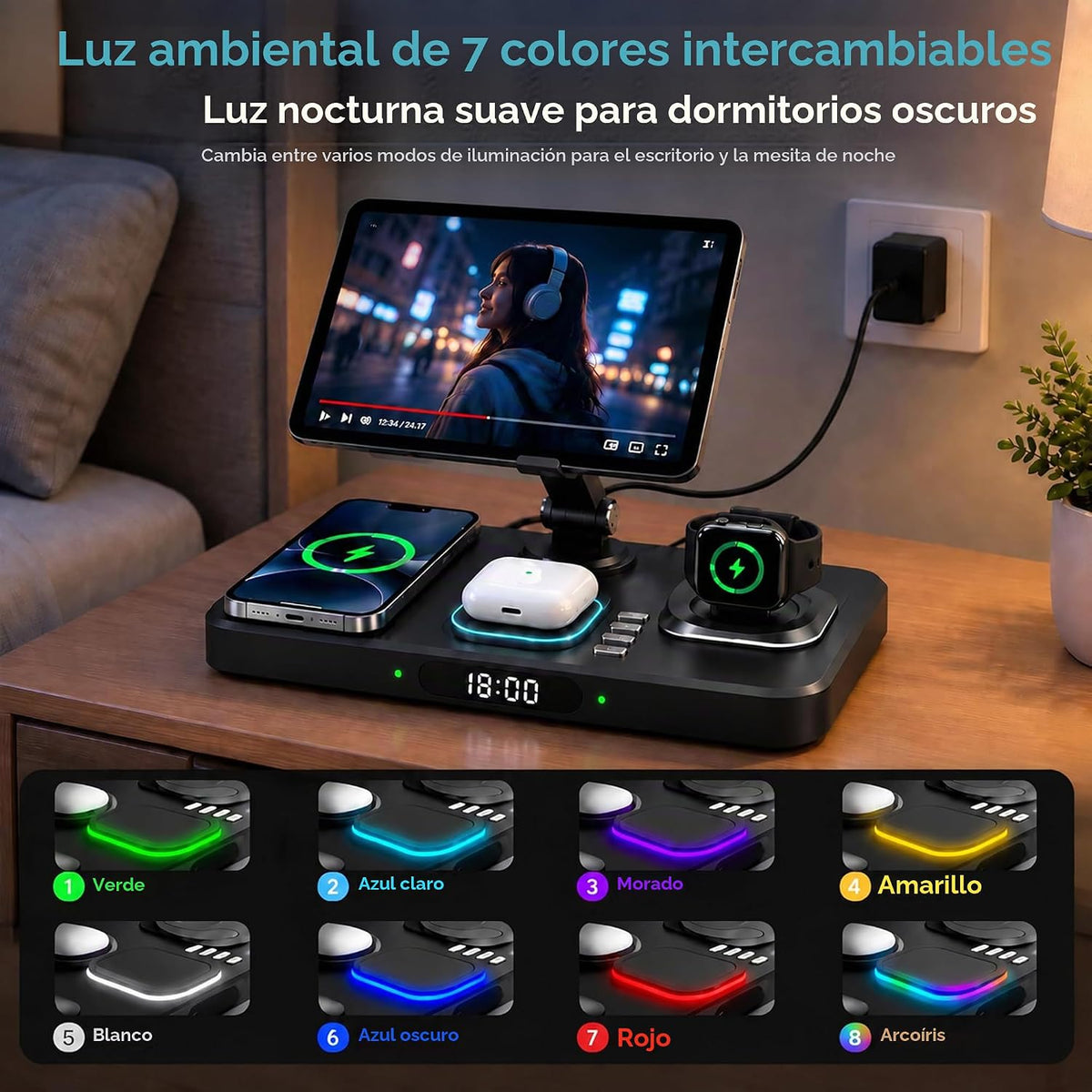 Estación de carga inalámbrica para dispositivos Apple, solo para carga de Apple Watch