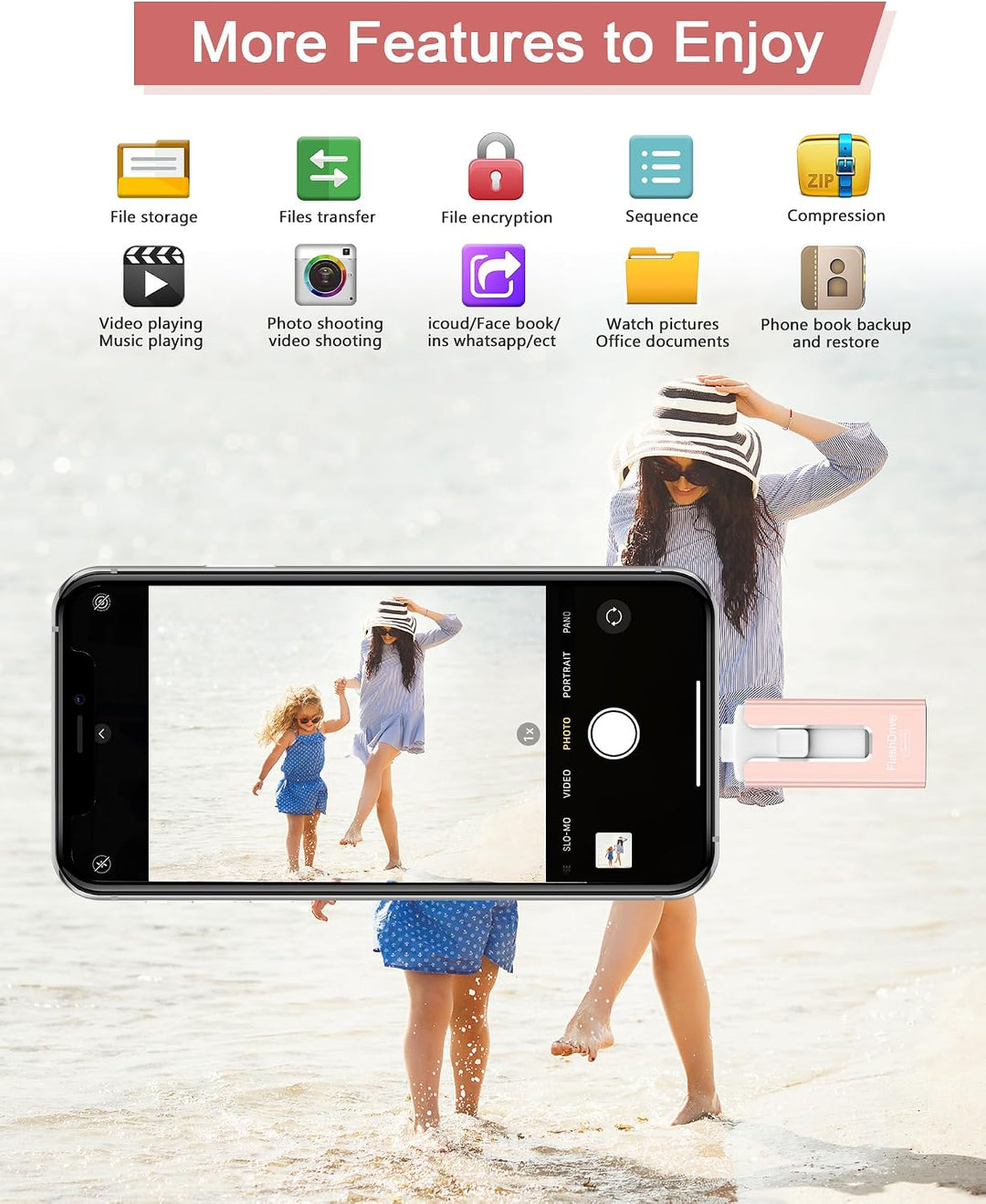 Unidad Flash USB de 512GB, Memory Stick para Fotos, Memoria USB Ext...