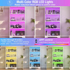 knoworld Vitrina con puertas de cristal, gabinete Curio de 63 pulga...