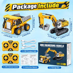 2P Mini Excavadora RC y camión volquete juguete conjunto, construcción