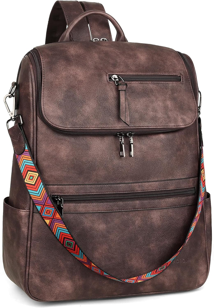FADEON Mochila para computadora portátil para mujer, mochila de via...