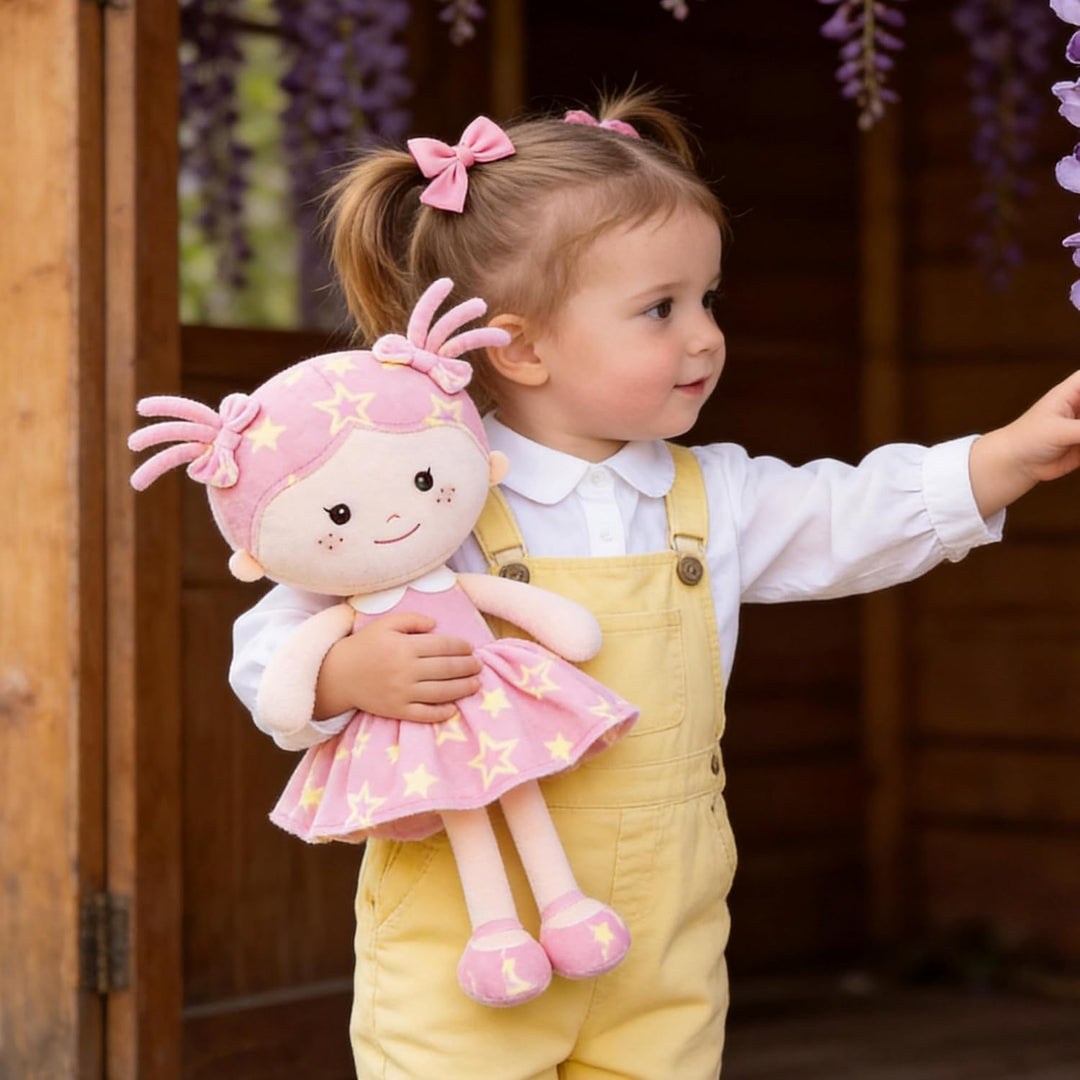 Onetoo First Baby Doll - Muñeca de felpa para niñas, muñeca de trap...