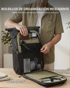 Tolaccea Mochila de Viaje Rolltop 32L, Portaordenador de 15,6" para Trabajo y Viaje