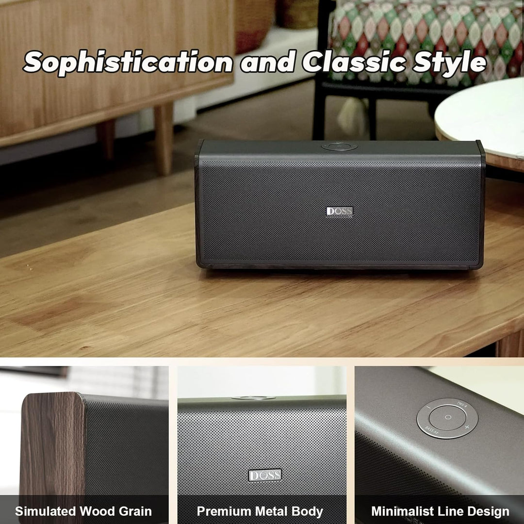 DOSS SoundBox Ultra - Altavoz Bluetooth con audio de 2.1 canales, s...