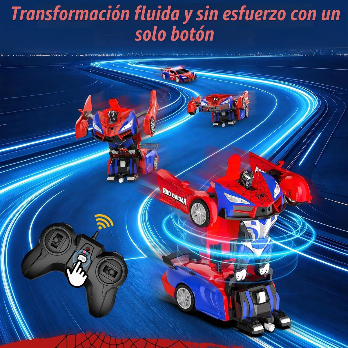 Coche de control remoto, araña que transforma los coches RC