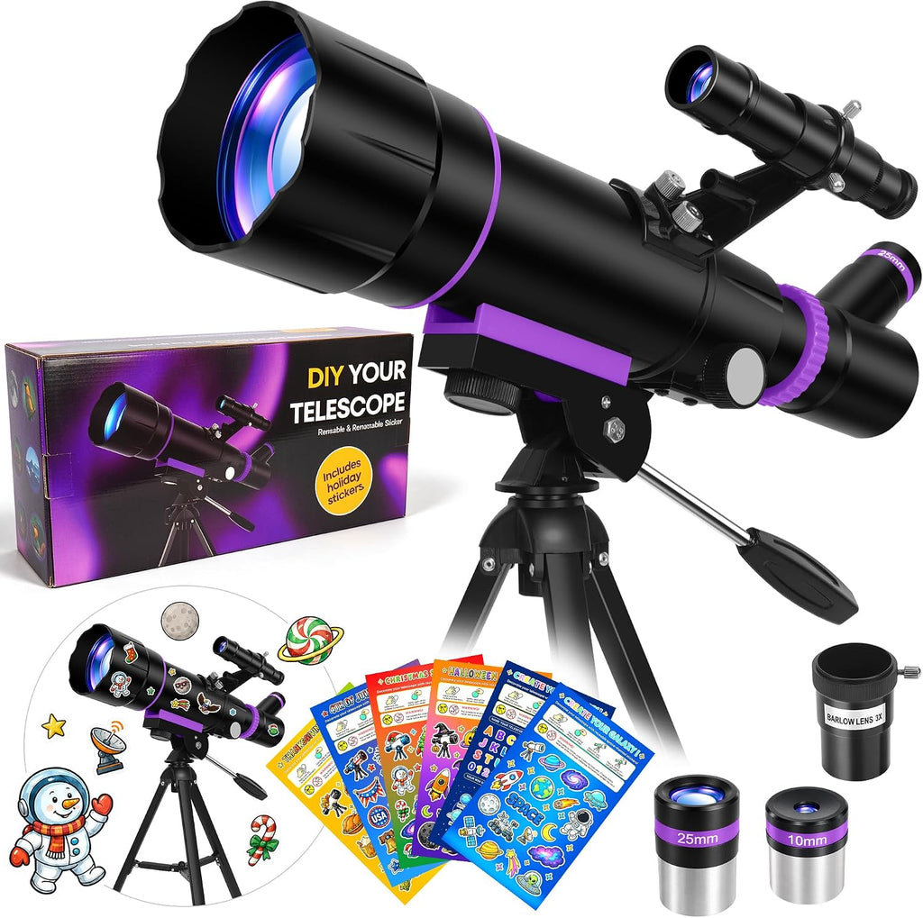 Telescopio para niños de 8 a 12 años y adultos, refractor de 3.150