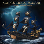 ROKR - Rompecabezas de madera 3D, kit de modelo de barca de caballito de mar, regalo ideal para adultos y adolescentes
