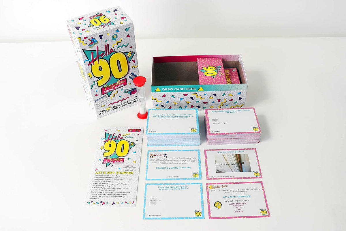 Buffalo Games Hella 90s Hip Hop Trivia Juego de cartas para adultos, 400