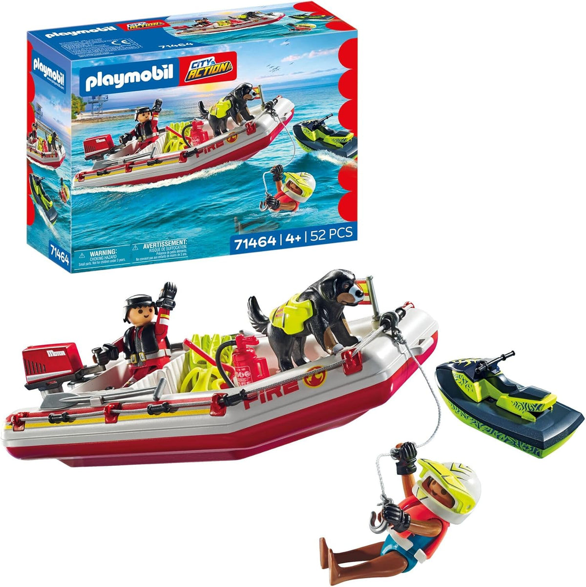 Playmobil Bote de Bomberos con Scooter Acuático