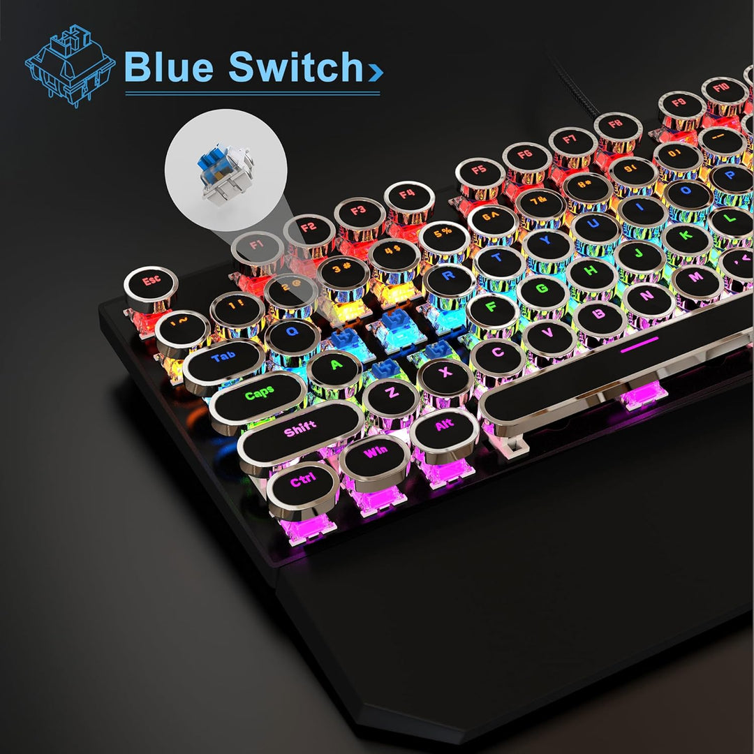 MageGee - Teclado mecánico estilo máquina de escribir para juegos r...