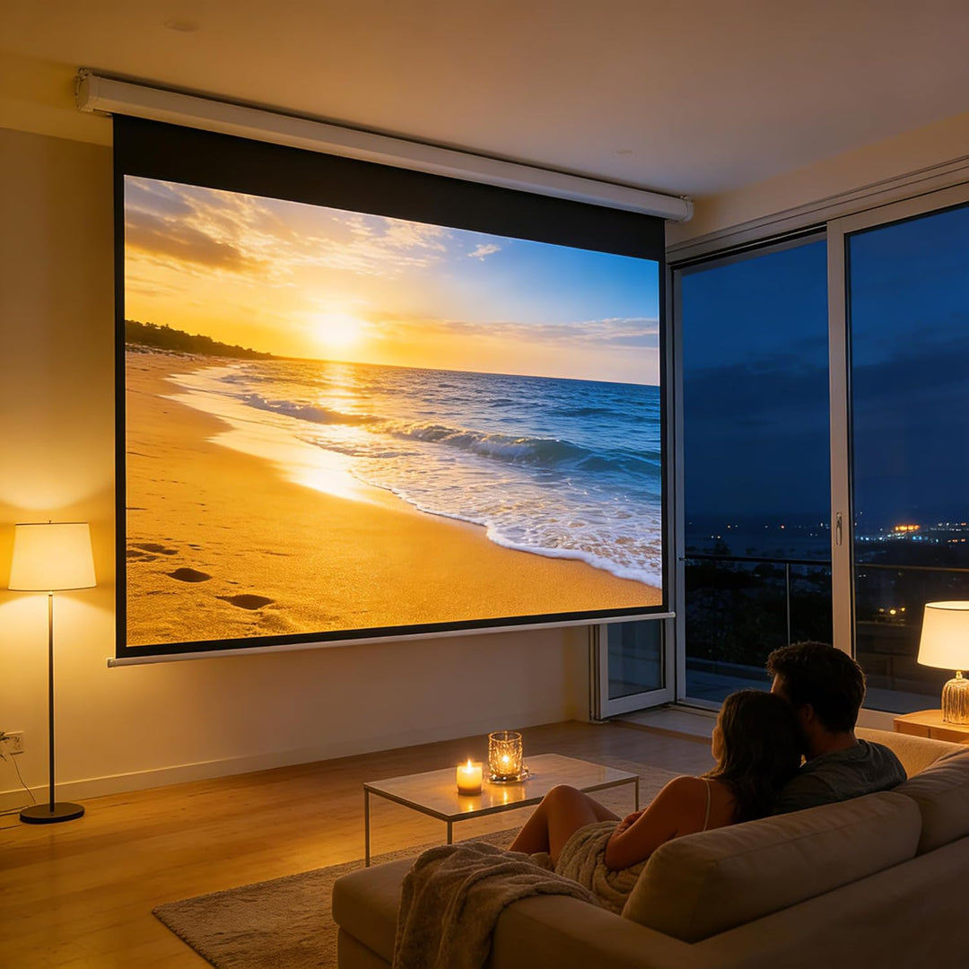 YODOLLA 110" Pantalla de Proyector Motorizada 16:9, 4K HD, Pant...