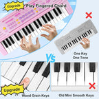 Teclado de piano de juguete para niños pequeños, pianos de 37 teclas, juguetes musicales con micrófono