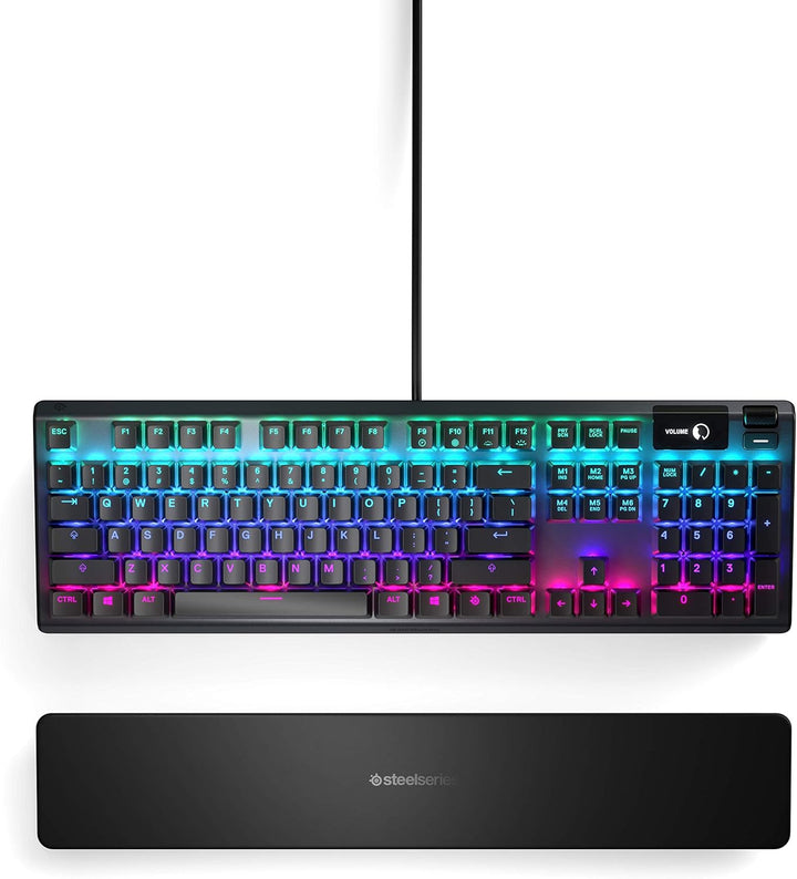 SteelSeries Apex 5 Teclado mecánico híbrido para juegos, iluminació...