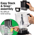 Hamilton Beach Stack & Snap - Procesador de alimentos y picador de verduras