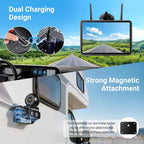 Sistema de cámara de respaldo inalámbrico magnético magnético de 360° - Pantalla táctil 1080P de 7 pulgadas, grabación DVR, impermeable IP69K, sueño automático y visión nocturna para RV