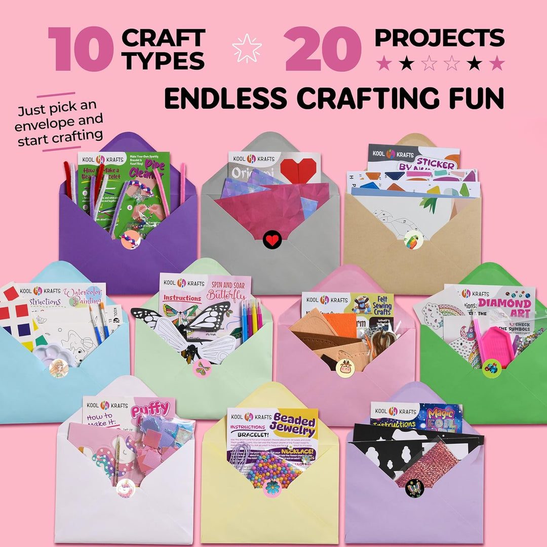 Kit de 20 artes y manualidades para niñas la caja de