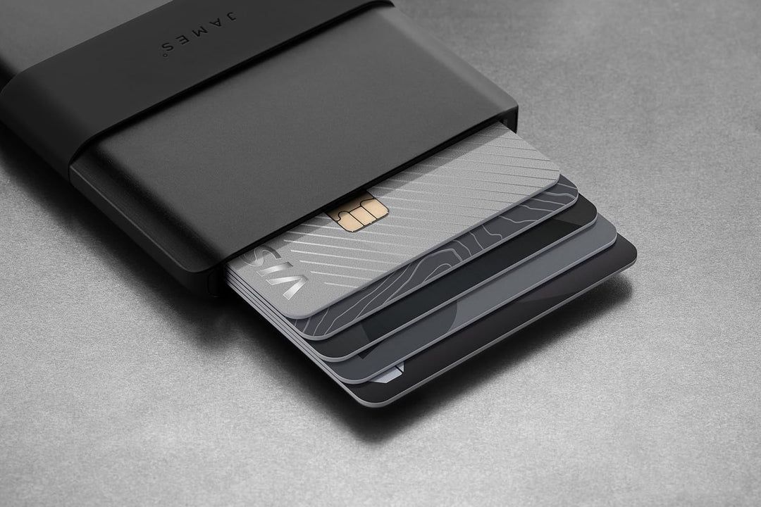 JAMES° La cartera minimalista de aluminio mecanizado CNC para hombr...
