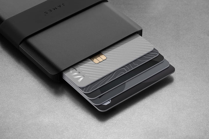 JAMES° La cartera minimalista de aluminio mecanizado CNC para hombr...