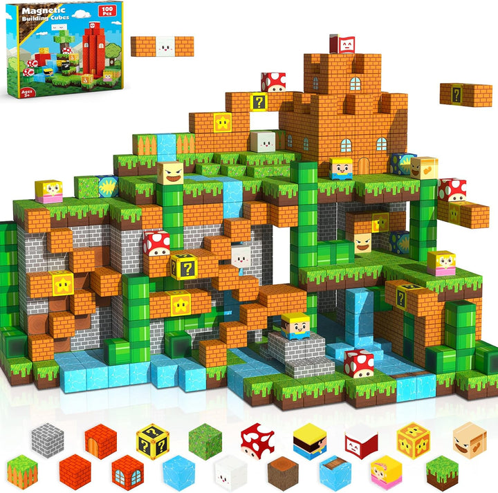 ToyUnited 100 piezas bloques magnéticos \u2013 Bloques de construcc...