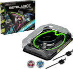 Beyblade X Xtreme Battle Set con Beystadium Arena con riel X-Celerator, 2 juguetes superiores giratorios a la derecha, 2 lanzadores, juguetes para niños y niñas, 8+