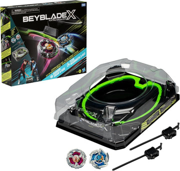 Beyblade X Xtreme Battle Set con Beystadium Arena con riel