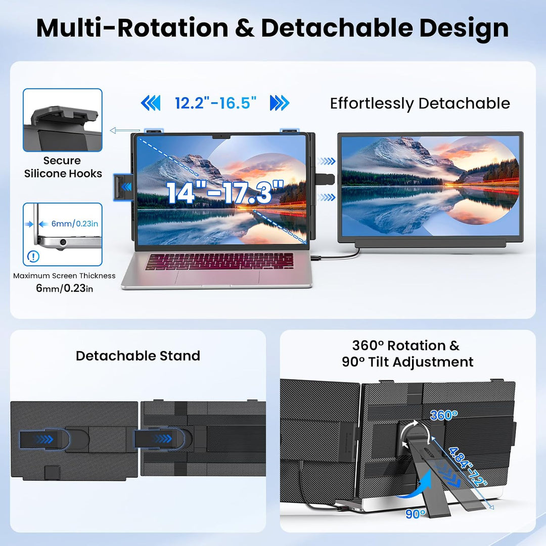 Redalf Extensor de pantalla para laptop de 15.6 pulgadas, monitor p...