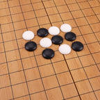 19x19 / Juego de Go de Alta Calidad en Caja de Regalo con Tablero de Piedras de Melamina Convexas Únicas y Juego de Cuencos de Bambú
