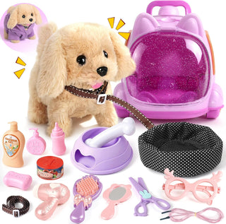 17 juguetes robot para perros para niñas de 3, 4, 5, 6 años, mini r...