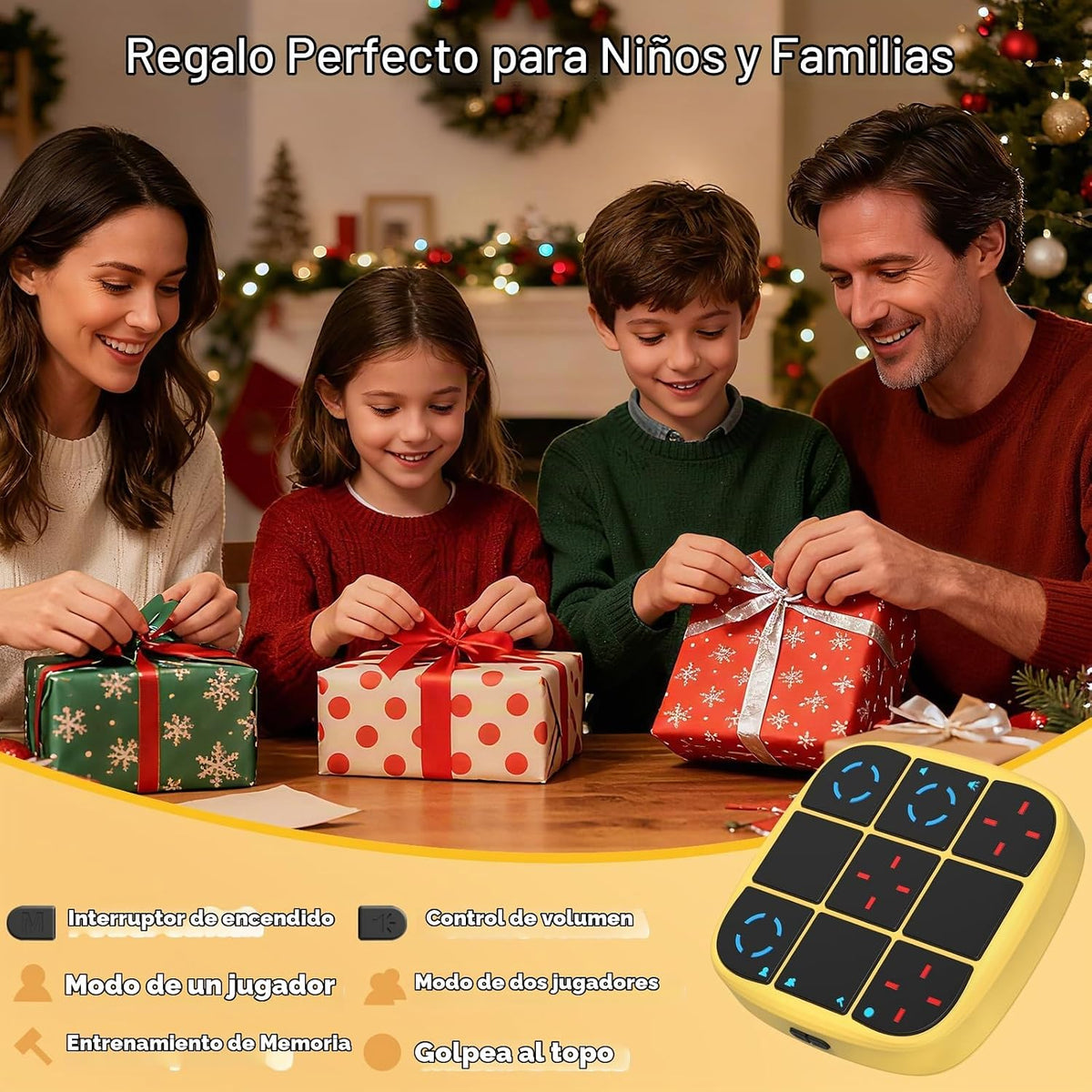 Juego de pernos recargables Tic-Tac-Toe, consola de rompecabezas de mano mejorada 4 en 1, juego de memoria educativo electrónico, juegos de mesa portátiles de viaje en automóvil para niños y adultos