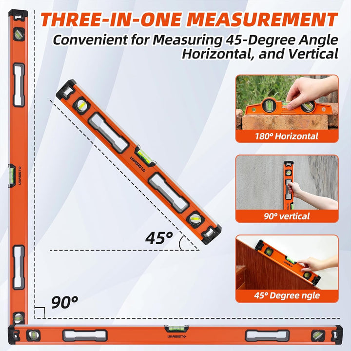 URASISTO Juego de 5 Niveles de Burbuja de 10", 16", 24"...
