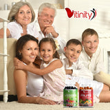 VITINITY Hecho con frutas reales y gomitas vegetales reales, suplem...