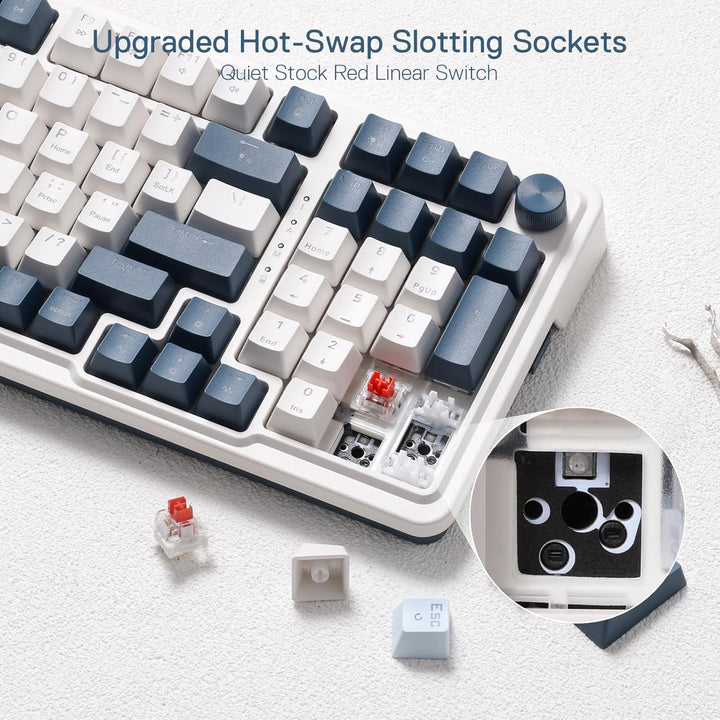 Redragon K686 PRO Teclado Gaming Inalámbrico RGB con Gasket de 98 T...