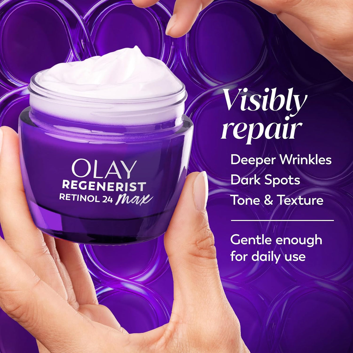 Olay Crema de noche de retinol para mujer, MAX, antienvejecimiento,...