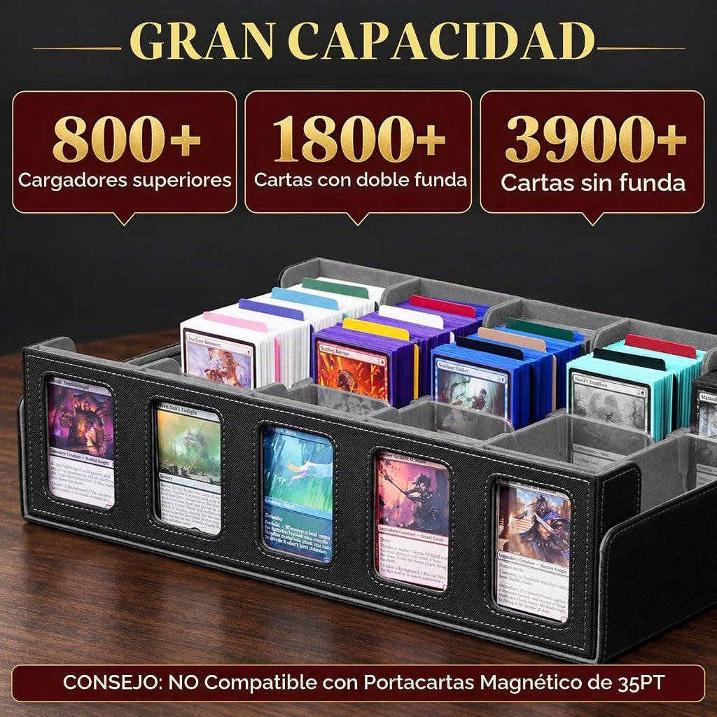 Kabinka Caja de Almacenamiento para Cartas Coleccionables de 5 Filas 3900+ con Exhibidor para Commander