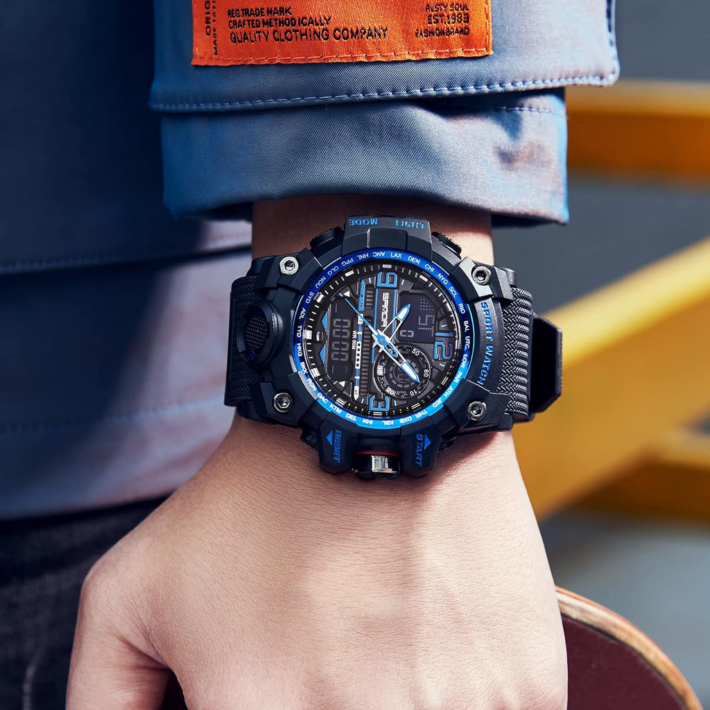 Relojes para Hombre Deportivos al Aire Libre, Resistente al Agua, Militar, Fecha, Multifunción, Tácticas, Pantalla LED, Alarma, Cronómetro para Hombre 3133