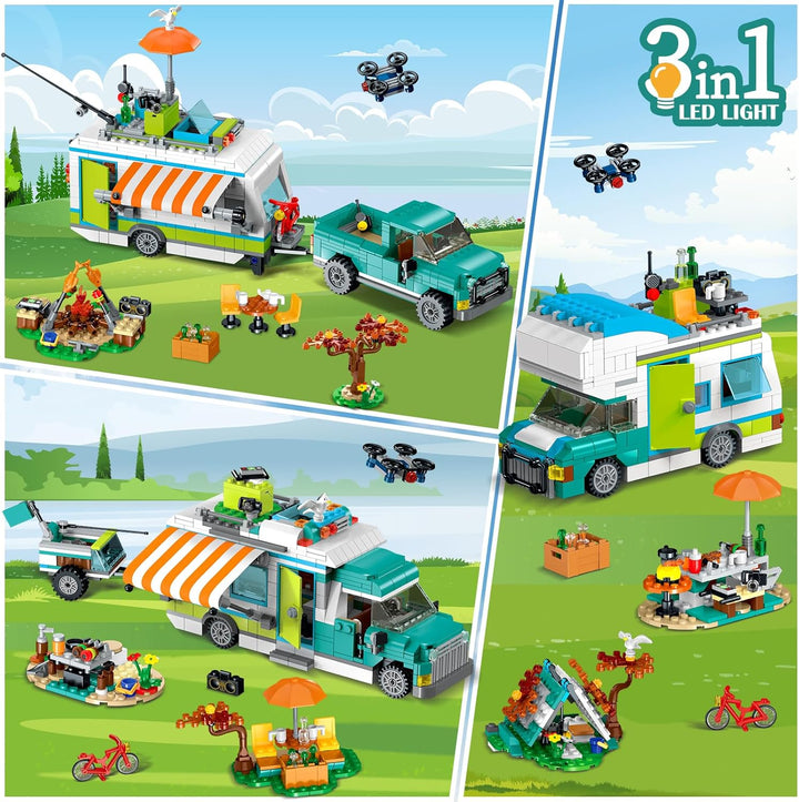 HOGOKIDS City Camper Van - Juego de construcción con luz