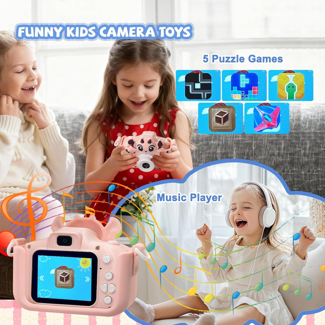 Cámara digital para niños pequeños, cámara de juguete para niñas pe...