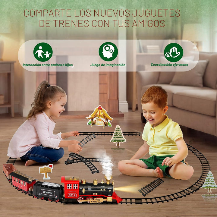 Hot Bee Juego de tren \u2013 Juguetes de tren para niños con humo,...