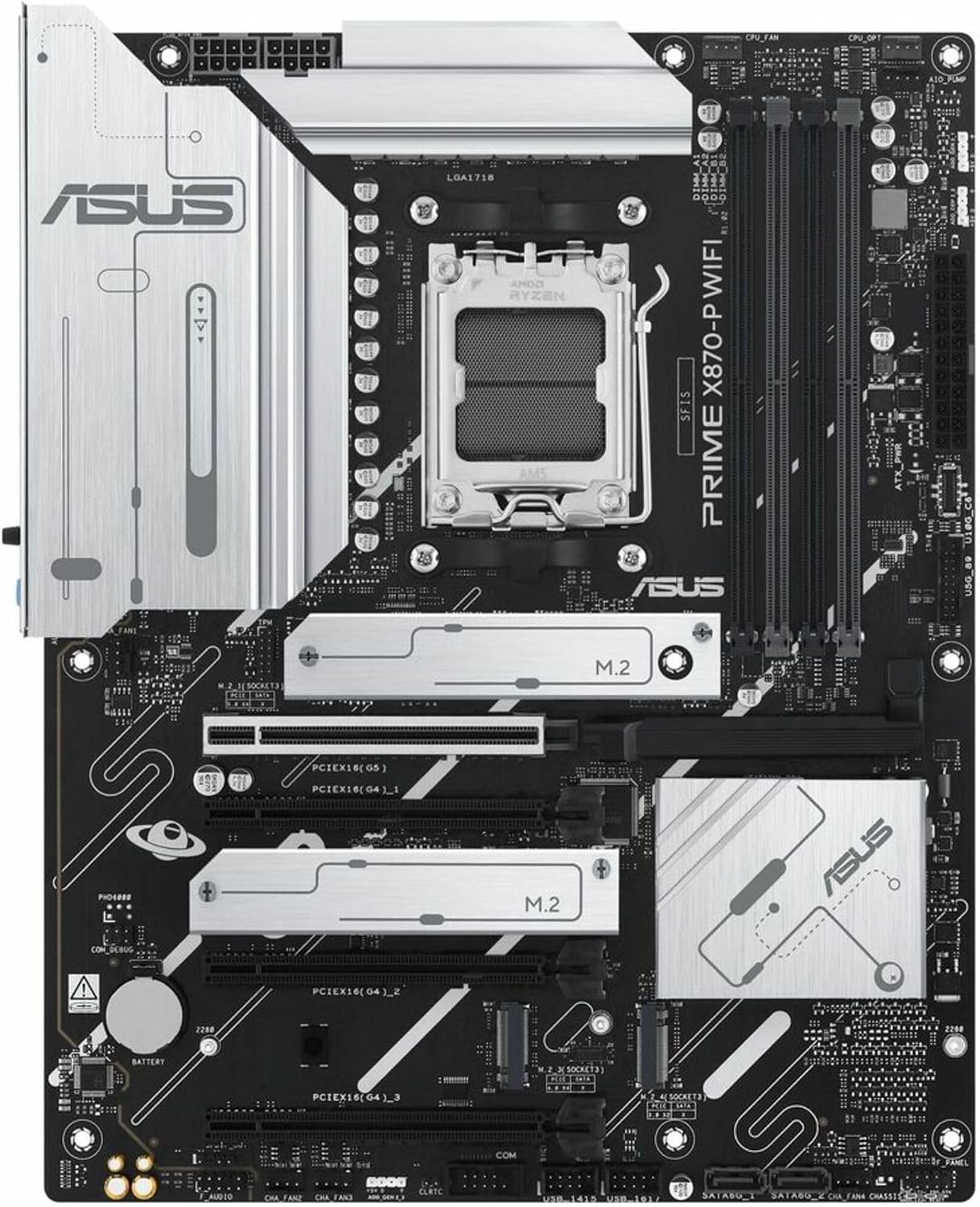 ASUS Prime X870-P WiFi AMD AM5 X870 ATX Placa base 14+2+1 80A DrMOS...