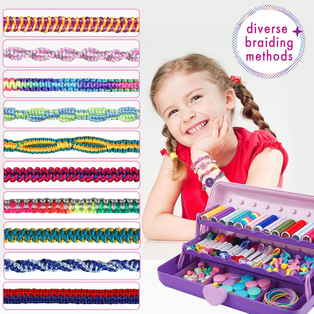 Kit de fabricación de pulseras de la amistad con caja de almacenami...