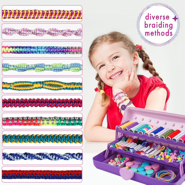 Kit de fabricación de pulseras de la amistad con caja de almacenami...